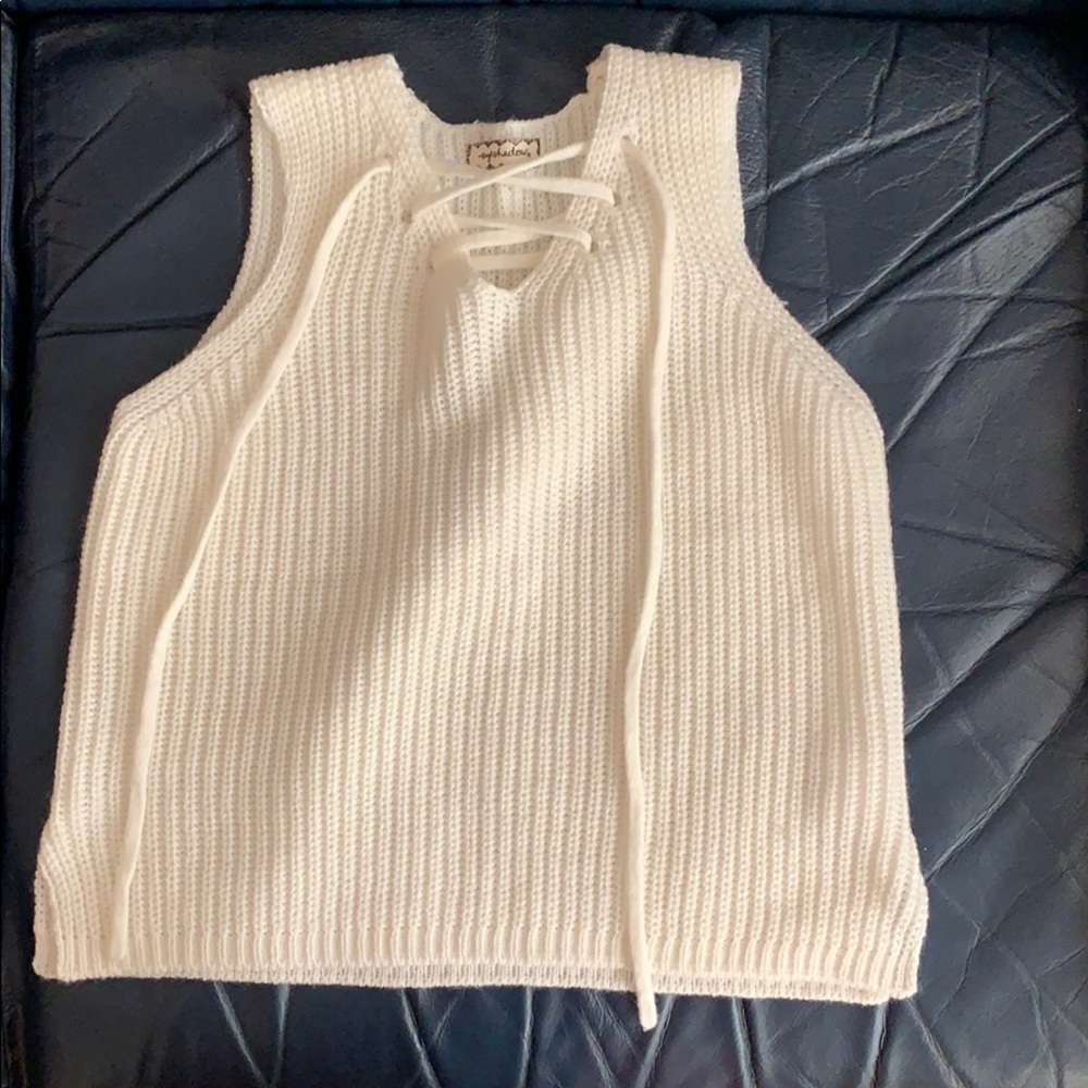 Girls Knit Sweater Tank Top